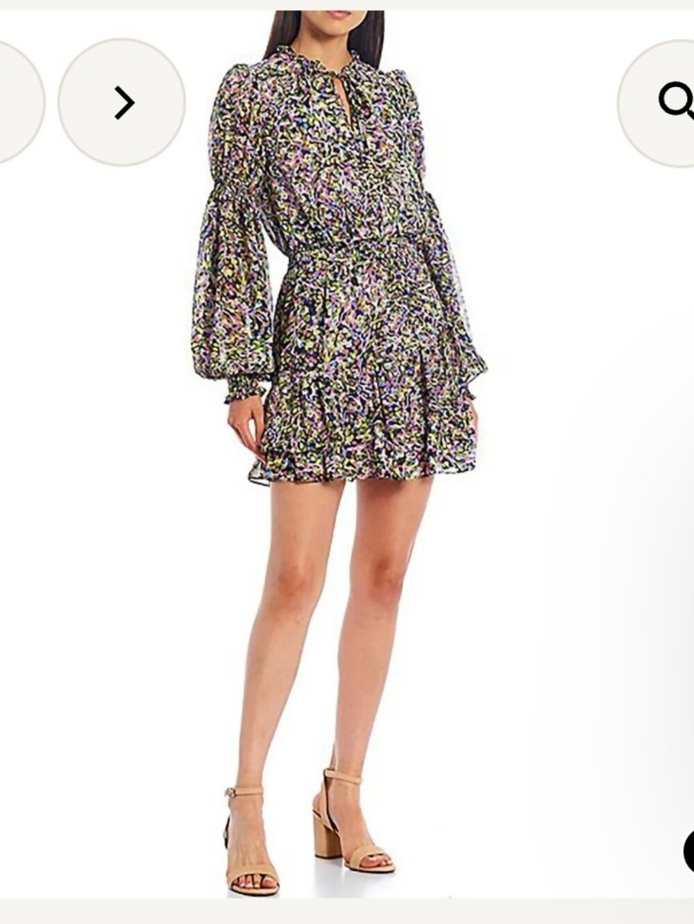 Ted Baker Floral Smock Tiered Mini Dress - Multi